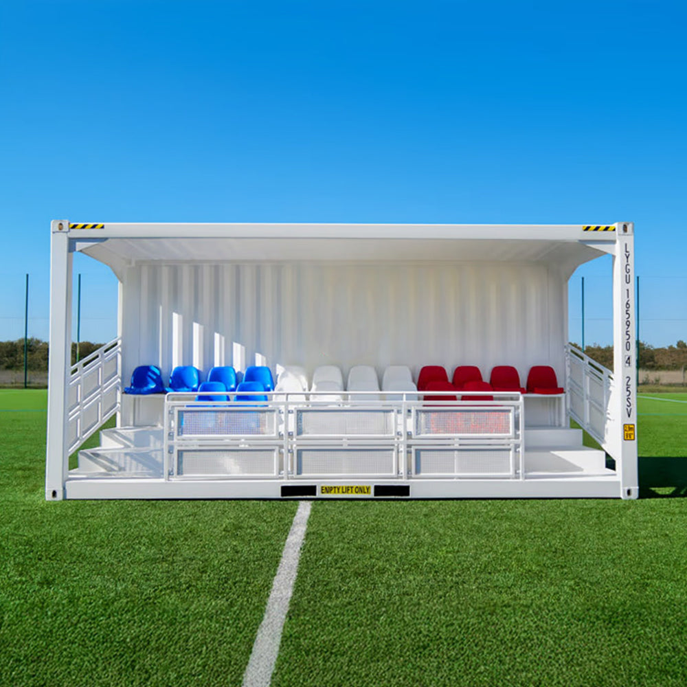 20-Fuß-Tribünencontainer – Ausgebauter Container als Tribüne